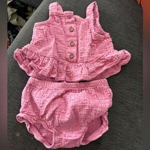 Carter's Pink Ruffled Diaper Cover Set